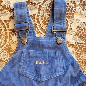 Vintage McKids Corduroy Overalls Blue Sz 3T